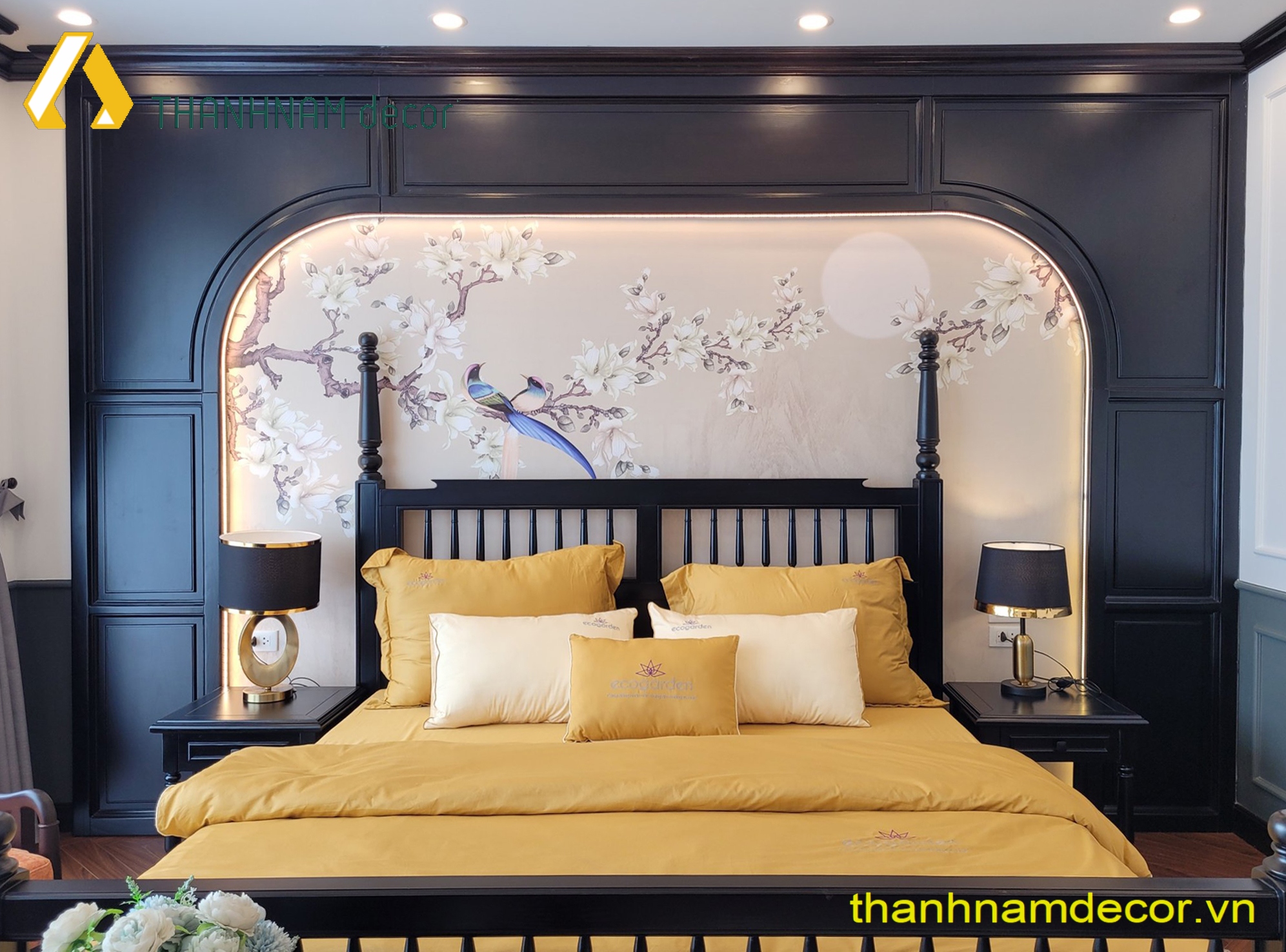 Giường ngủ G4 - Gỗ Tự Nhiên Phong Cách Indochine